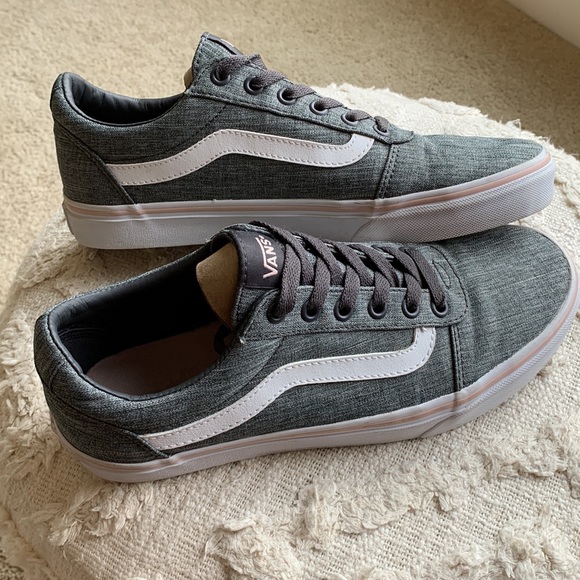 Vans Old Skool Grey & Light Pink Skate Shoes women’s size 10 - Picture 13 of 14